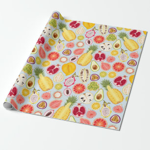 Tropical fruit wrapping paper