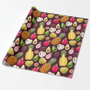 Tropical fruit wrapping paper