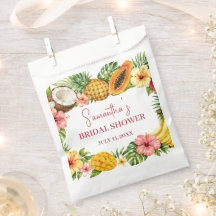 Tropical Fruits Coconut Hawaiian Bridal Shower