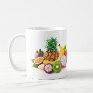 Tropical fruits coffee mug
