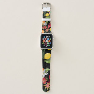Tropical Fruits: Exotic Seamless Background Apple Watch Band