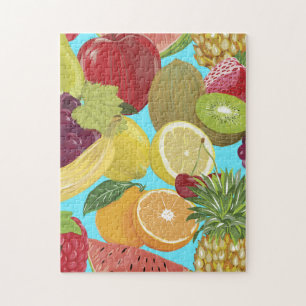 Tropical Fruits Illustration Jigsaw Puzzle