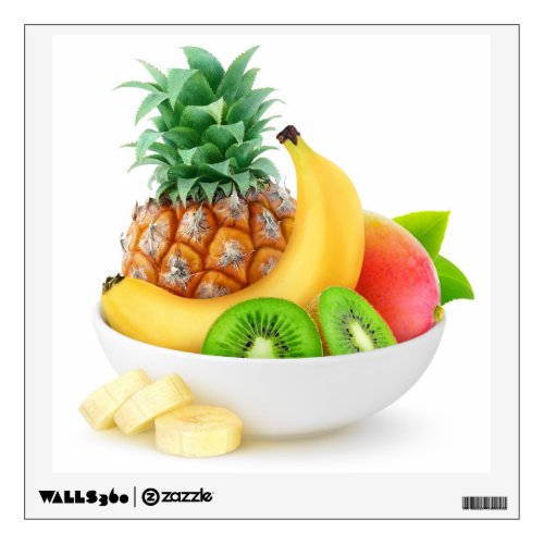 Tropical fruits in a bowl wall sticker