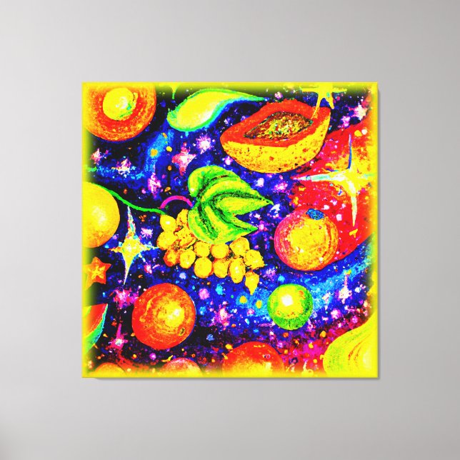 Tropical Fruits in the Sky. Buy Now Canvas Print (Front)