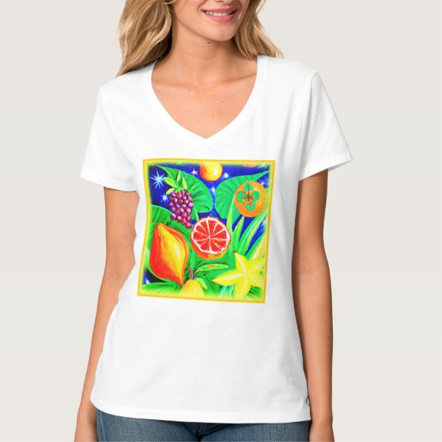 Tropical Fruits in the Sky. Buy Now T-Shirt (Front)