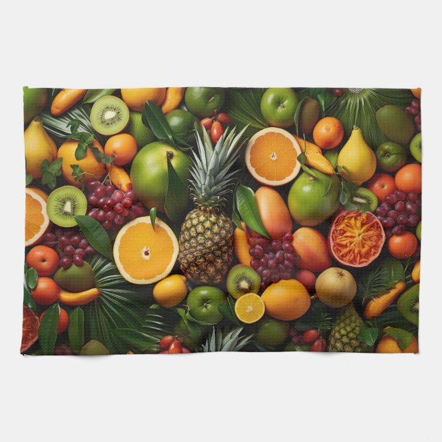 Tropical Fruits Kitchen Towel (Horizontal)