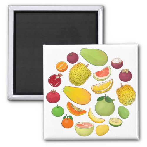 Tropical Fruits Magnet