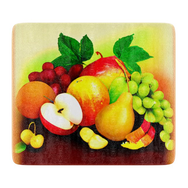 Tropical Fruits Painting. Buy Now Cutting Board (Front)