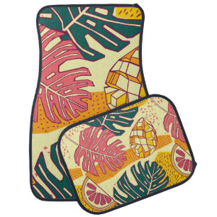 Tropical fruits,pattern design car floor mat
