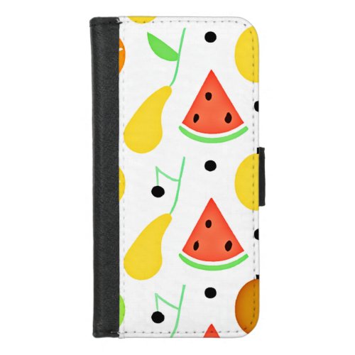 Tropical Fruits Pattern Design iPhone 87 Wallet Case