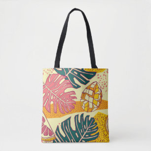 Tropical fruits,pattern design tote bag