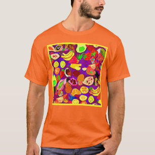 Tropical Fruits Patterns Painting Art. Buy Now T-Shirt