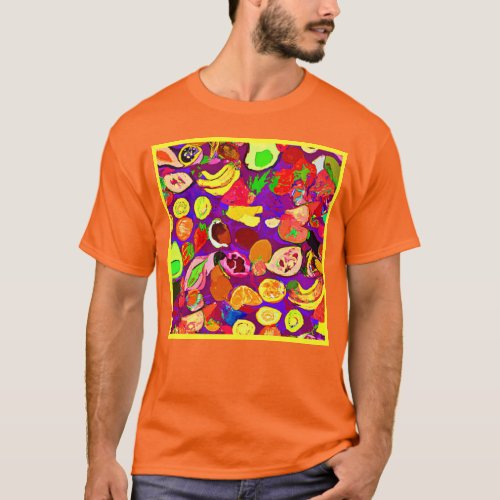 Tropical Fruits Patterns Painting Art Buy Now T_Shirt