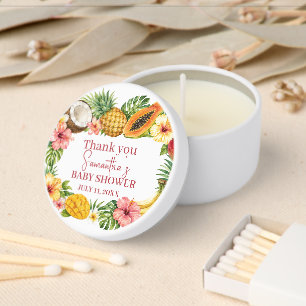 Tropical Fruits Pineapple Hawaiian Baby Shower Mini Candle Favors