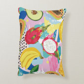 Tropical Fruits, Seamless Vintage Pattern. Accent Pillow (Back(Vertical))