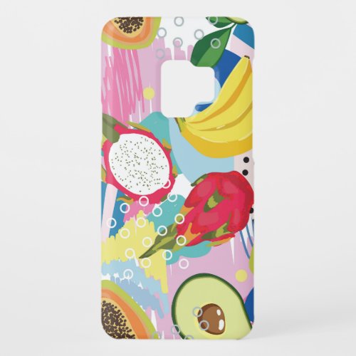 Tropical Fruits Seamless Vintage Pattern Case_Mate Samsung Galaxy S9 Case