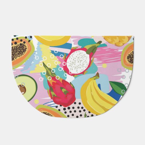 Tropical Fruits Seamless Vintage Pattern Doormat