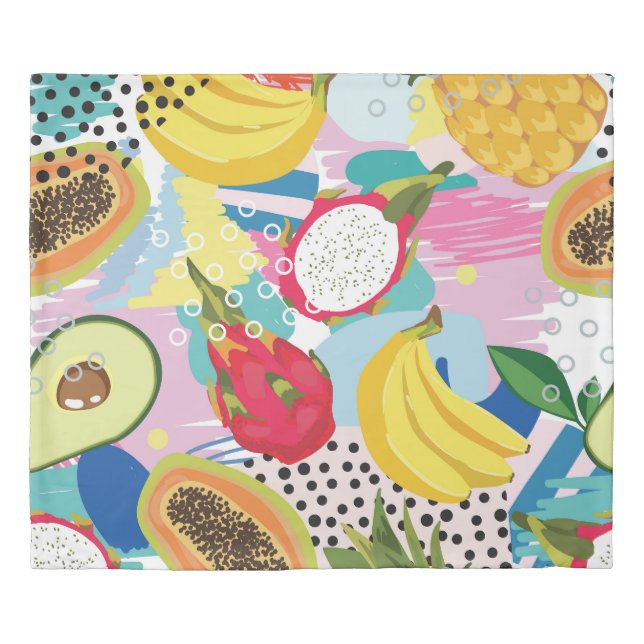 Tropical Fruits, Seamless Vintage Pattern. Duvet Cover (Front)