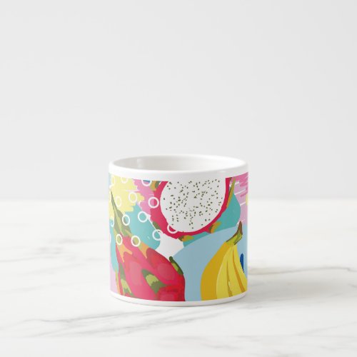 Tropical Fruits Seamless Vintage Pattern Espresso Cup