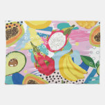 Tropical Fruits, Seamless Vintage Pattern. Kitchen Towel