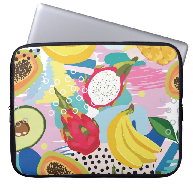 Tropical Fruits, Seamless Vintage Pattern. Laptop Sleeve (Front)