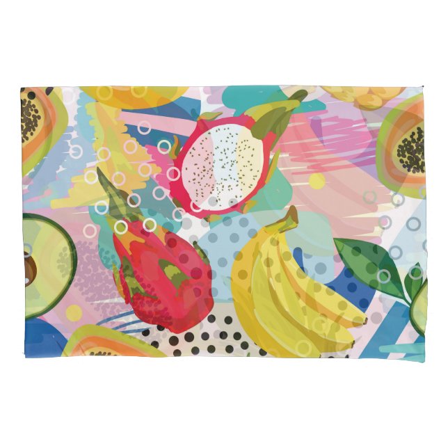 Tropical Fruits, Seamless Vintage Pattern. Pillow Case (Front)
