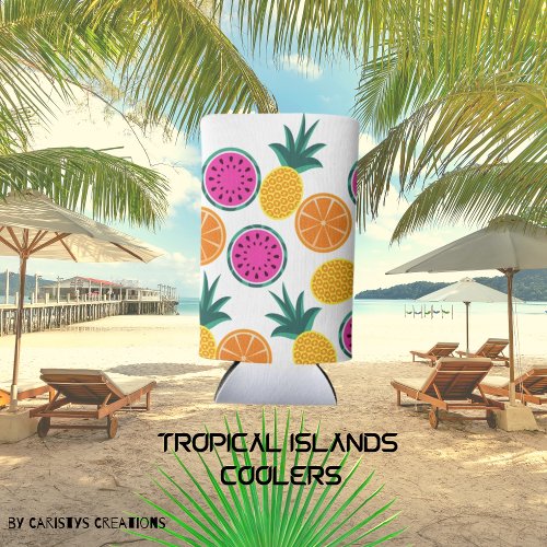 Tropical Fruits  Seltzer Can Cooler