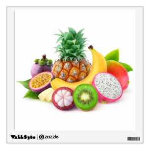 Tropical fruits wall decal