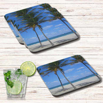 Tropical Ft Lauderdale Beach Florida Drink Coaster by Sozo4all at Zazzle