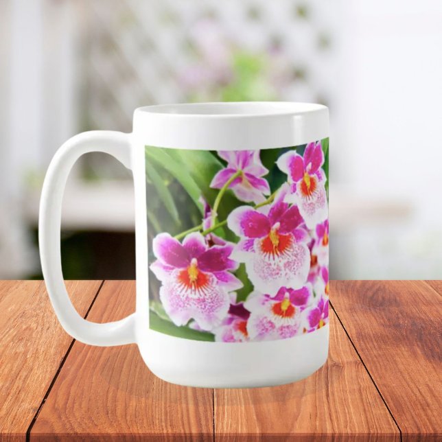 Tropical Fuchsia Orchids Coffee Mug (Creator Uploaded)