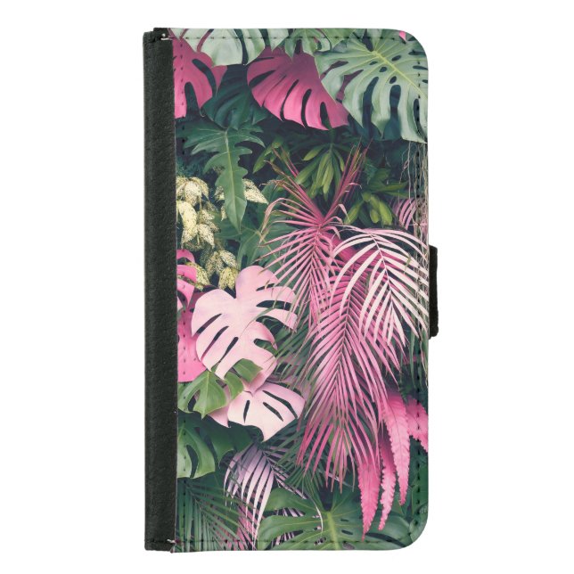Tropical Full Background Trees Samsung Galaxy Wallet Case (Front)