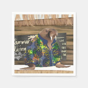 Tropical Fun Hawaiian Walrus Napkins