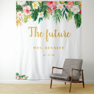 Tropical Future Mrs Bridal Shower Backdrop