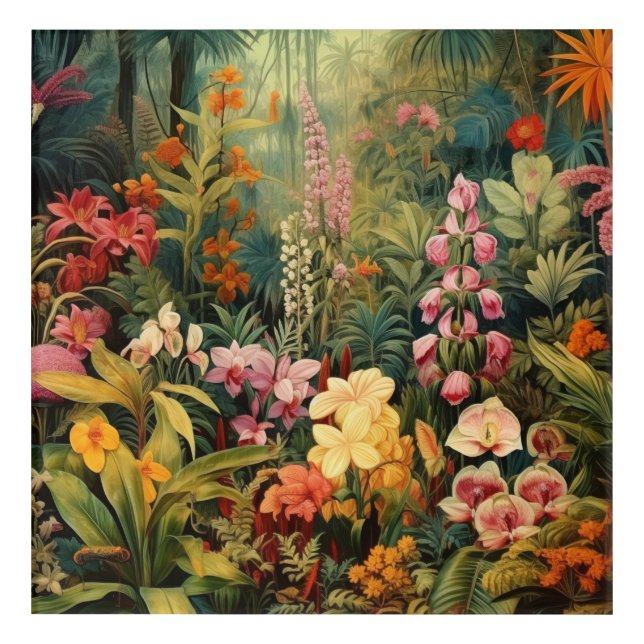 Tropical garden acrylic print (Front)