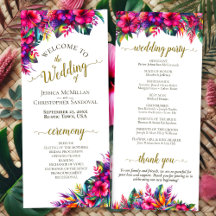 Tropical Garden Colorful Hibiscus Floral Wedding