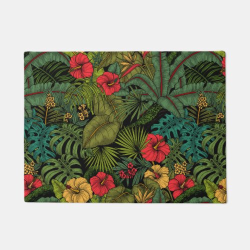 Tropical garden doormat