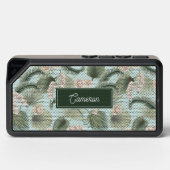 Tropical Garden Floral Orchid | Add Your Name Bluetooth Speaker (Front)