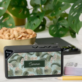 Tropical Garden Floral Orchid | Add Your Name Bluetooth Speaker (Insitu(Table))