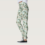 Tropical Garden Floral Orchid &amp; Palm Pattern Leggings