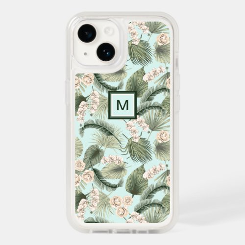 Tropical Garden Floral Orchid  Palm Pattern OtterBox iPhone 14 Case