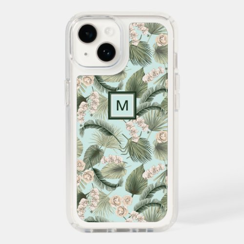 Tropical Garden Floral Orchid  Palm Pattern Speck iPhone 14 Case