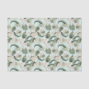 Tropical Garden Floral Orchid & Palm Pattern Tissue Paper