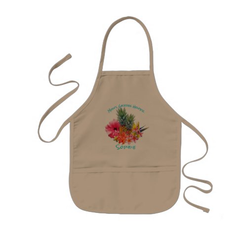 Tropical Garden Helper Personalized Kids Apron