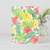 Tropical garden, hibiscus plumeria and palm leaves (Standing Front)