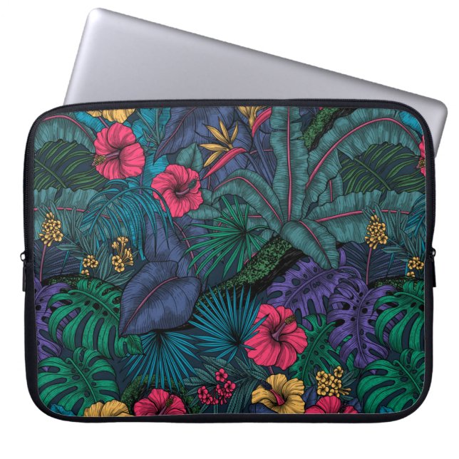 Tropical garden laptop sleeve (Front)