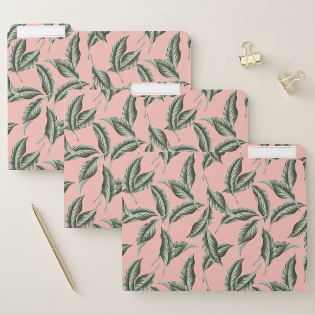 Tropical Garden Leaves Pattern File Folder (Set)