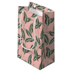 Tropical Garden Leaves Pattern Small Gift Bag