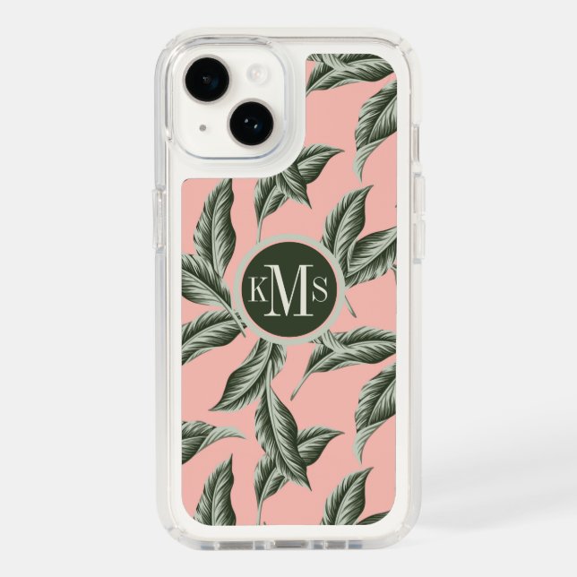 Tropical Garden Leaves Pattern Speck iPhone Case (Front)