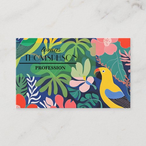 Tropical Garden Modern Expressionism Artwork Business Card