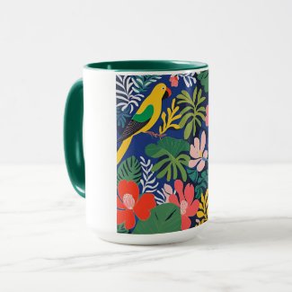 Tropical Garden Modern Expressionism Artwork